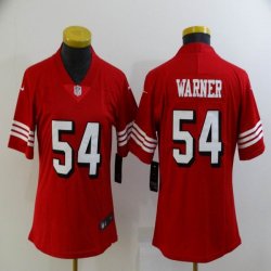 Women Nike San Francisco 49ers #54 Fred Warner red color Rush Limited Jerseys-BD