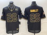 Nike Philadelphia Eagles #26 Saquon Barkley black throwback Color Rush Limited Jersey 01