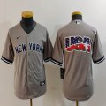 Women Nike New York Yankees gray majestic baseball Jersey 09