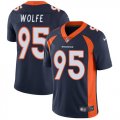 Nike Denver Broncos #95 Derek Wolfe blue Color Rush Limited Jersey