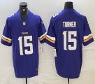 Nike Minnesota Vikings #15 Dallas Turner Purpal Color Rush Limited Jersey