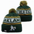 2024 Oakland Athletics green white MLB Cuffed Knit Hats