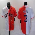 Nike Houston Astros #3 Jeremy Pena orange and white splits majestic baseball jerseys 04