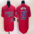 Puerto Rico Baseball #15 Emmanuel Rivera red 2023 World Baseball Classic Replica Player Jersey 09