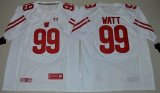 2016 Under Armour Wisconsin Badgers J.J Watt 99 College Football Jersey - White