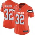 Women Browns Jim Brown #32 orange Nike Color Rush Limited Jerseys