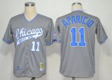 Chicago White Sox 11# Luis Aparicio Grey MLB Jerseys