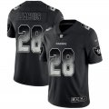 Oakland Raiders #28 Josh Jacobs Nike black Color Rush Limited Jersey Fireworks version