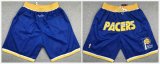 Indiana Pacers blue nba shorts with with pocket