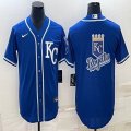 Nike kansas city royals blank blue majestic MLB baseball jerseys -BD 10