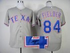 Texas Rangers PRINCE FIELDER 84 gray mlb signature Jersey