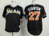 Florida Marlins #27 Mike Stanton black MLB baseball Jerseys