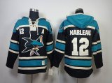 San Jose Sharks MARLEAU 12 Green black NHL hooded sweatshirt