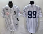 Nike New York Yankees #99 Aaron Judge white MLB baseball Jersey Joint name -BD 05