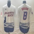 Puerto Rico #9 Baseball #8 Rosario White 2023 World Baseball Classic Replica Player Jersey 06