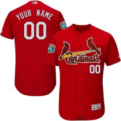 Custom St.Louis Cardinals red Flexbase Authentic Collection Jersey