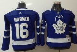 Adidas Toronto Maple Leafs #16 Mitch Marner blue kid hockey jersey