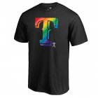 Men's Texas Rangers Fanatics Branded Pride Black T-Shirt