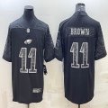 Nike Philadelphia Eagles #11 Carson A.J. Brown black Color Rush Limited Jersey Reflective version