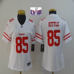 Women 49ers George Kittle #85 nike white Color Rush Limited Jersey