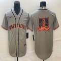 San Francisco Giants blank gray majestic baseball jerseys big logo-BD 03