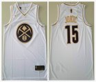 Nike Denver Nuggets #15 Nikola Jokic white gold nba basketball jersey-TY