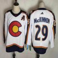 Adidas Colorado Avalanche #29 Nathan Mackinnon white hockey jersey