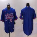 Buffalo Bills blank blue nike baseball jerseys Joint name-BD 01