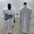 Nike Tennessee Titans blank white baseball jerseys Joint name-BD