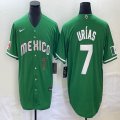 2023 World Cup Mexico #7 Julio Urias green majestic baseball jerseys 09