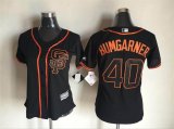 women San Francisco Giants #40 Madison Bumgarner black baseball jersey