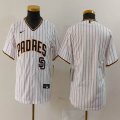 Youth Nike San Diego Padres blank white MLB Baseball jerseys 01