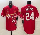 Nike St.Louis Cardinals #24 Whitey Herzog red MLB baseball Jerseys