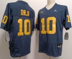 Michigan Wolverines #10 Alex Orji Blue college football jerseys-XST