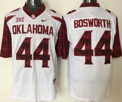 Custom Youth Oklahoma Sooners #44 Brian Bosworth white College Football Jersey