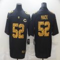 Custom Nike Bears #52 Khalil Mack black Color Rush Limited Jersey Flocking Leopard-BD