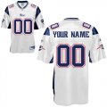 New England Patriots Customized Personalized White Jerseys