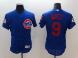 Chicago Cubs #9 Javier Baez blue Flexbase Authentic Collection Jersey