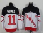 Team Canada #11 Gomez IIHF Official 100th Anniversary white Hockey Jersey