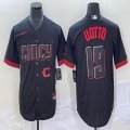 Nike Cincinnati Reds #19 Joey Votto black majestic baseball jerseys Joint name-BD 03