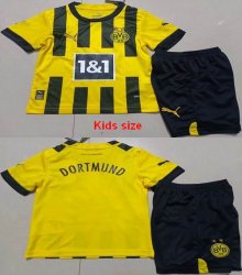 2022-2023 Dortmund club yellow black kid soccer jerseys home