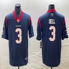 Nike Houston Texans # 3 Tank Dell blue Color Rush Limited Jersey-BD