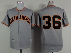 San Francisco Giants 1962 Gaylord Perry 36 Grey MLB Jersey