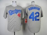 Los Angeles Dodgers 42 Robinson gray mlb jerseys wholesale