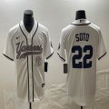 New York Yankees Juan Soto Nike white majestic baseball Jersey Joint name -BD 02