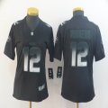 Women Nike Green Bay Packers #12 Aaron Rodgers black Color Rush Limited Jersey Fireworks version