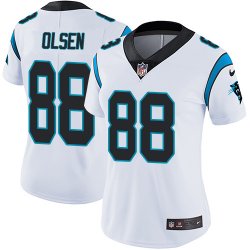 Women Panthers #88 Greg Olsen white nike Color Rush Limited Jersey