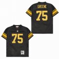 Pittsburgh Steelers #75 Joe Greene black yellow throwback nfl jerseys-SG