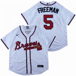 Nike Atlanta Braves #5 Freddie Freeman White Flexbase Authentic Collection Jersey-SG