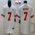 Nike Kansas City Chiefs #7 Harrison Butker white Color Rush Limited Jersey-BD